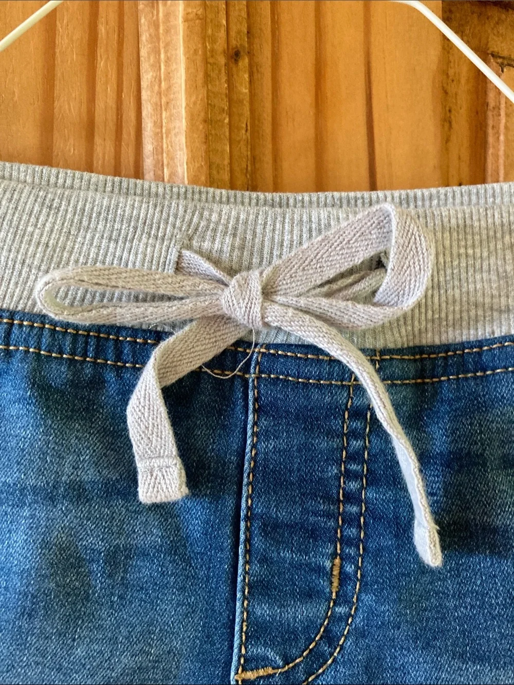 Girls Justice blue jean elastic waist shorts size 12